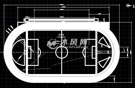 400米標準跑道田徑場施工圖紙