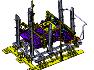 车身后地板总成实体结构