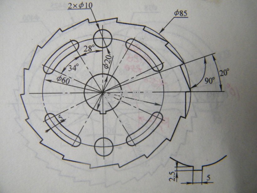 第133课cad综合案例棘轮简图