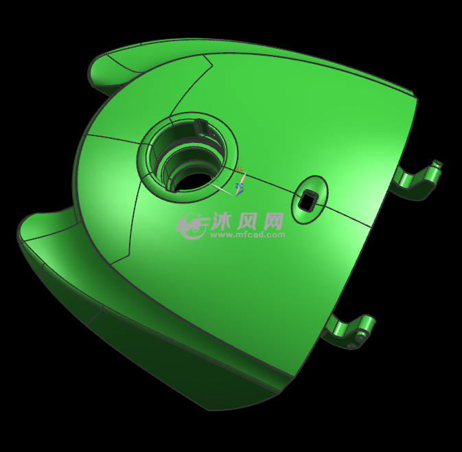 模具产品前模倒扣图