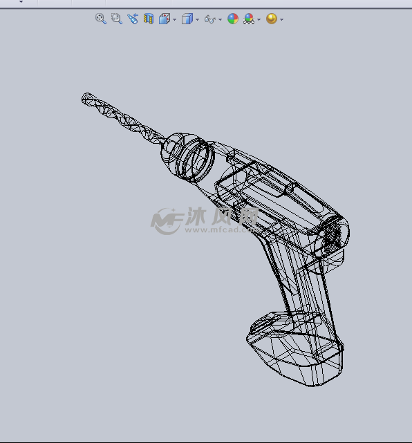手动钻(手枪钻)设计模型 电动工具图纸 沐风网