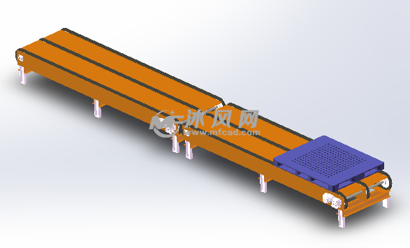 托盤傳送帶整體建模