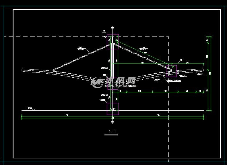 6m6m单跨带拉索汽车棚膜结构