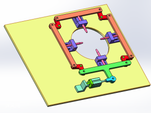 杠杆式同步对压机构 - 零部件模型图纸 - 沐风网