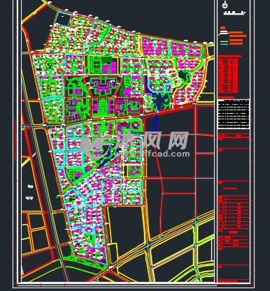 某城區詳細規劃設計總平面圖