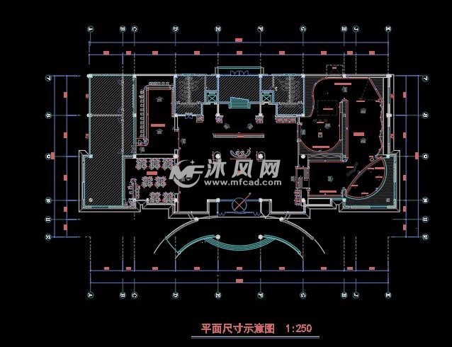 某創業園展廳cad施工圖