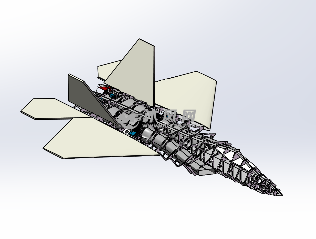 猛禽战机f22框架结构图