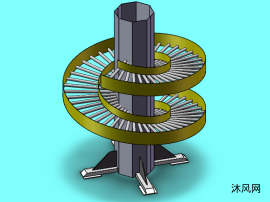 螺旋提升机3d模型
