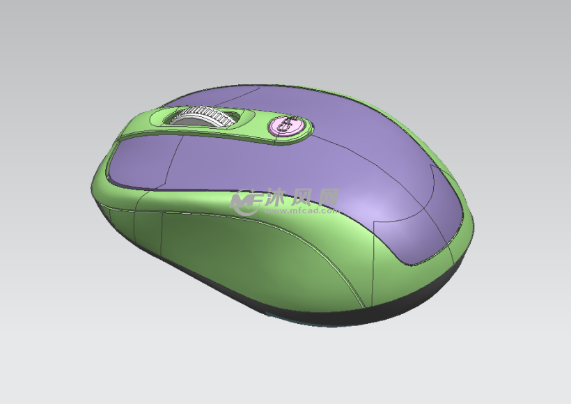 无线鼠标三维模型