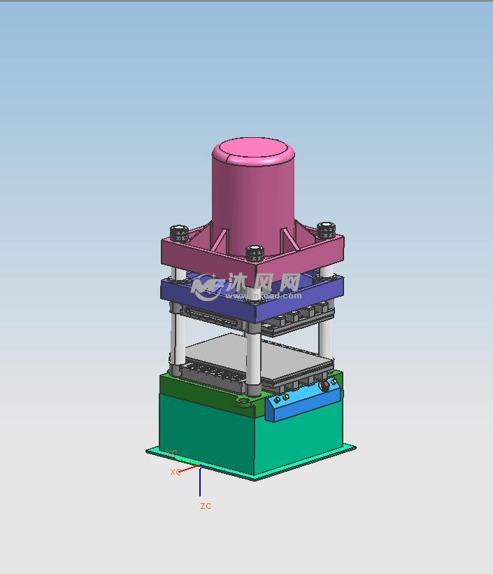 200吨液压压力机三维图