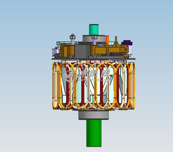 电机绕线铁芯定子三维模型