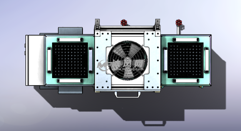 加热烘干清铣设备俯视图