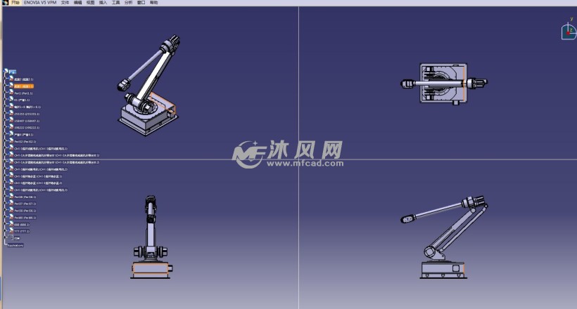 六自由度喷涂机器人结构设计 - 通用设备图纸 - 沐风网