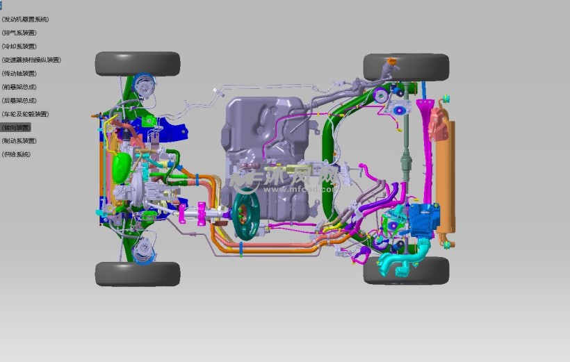 动力后置后驱车型底盘系统