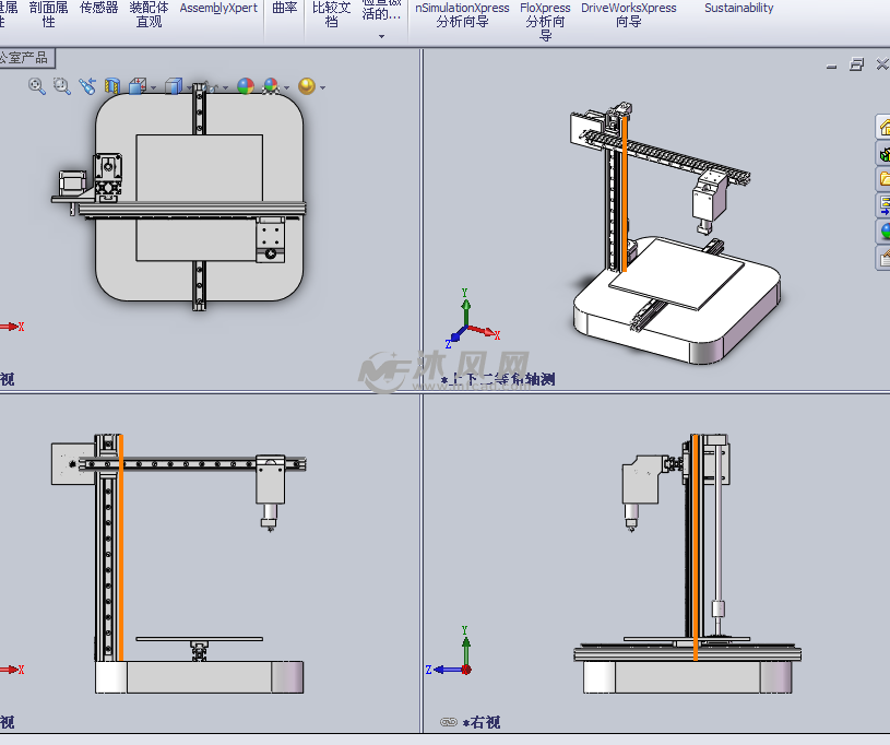 自制的3d打印机设计模型图纸 