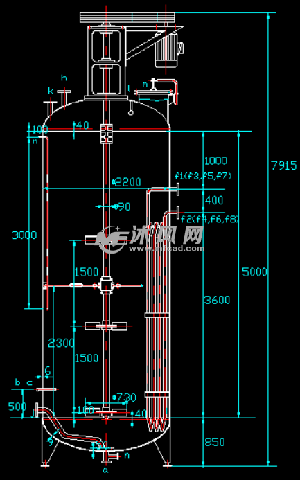 厌氧发酵罐 - 储存压力容器图纸 - 沐风网