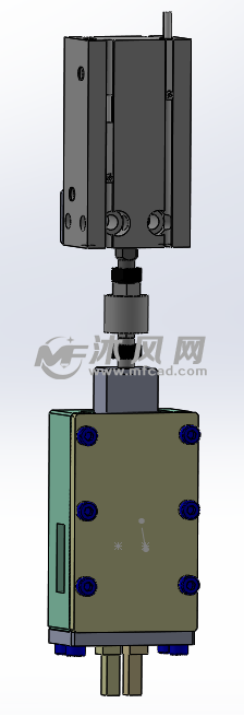 单气缸伸缩夹持机构 - 液压及气动元件图纸 - 沐风网