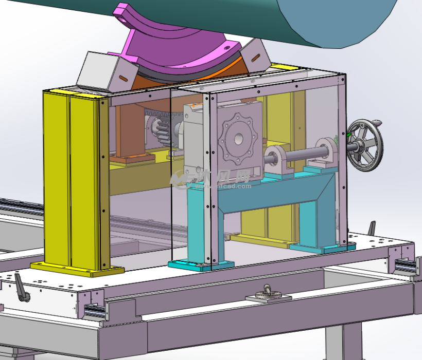 圆柱体旋转调整定位支撑机构