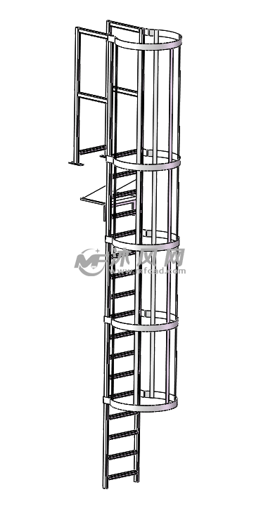 工业爬梯 - 建筑模型图纸 - 沐风网
