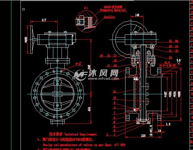 法兰对夹涡轮箱式蝶阀