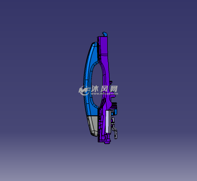汽车门把手俯视图