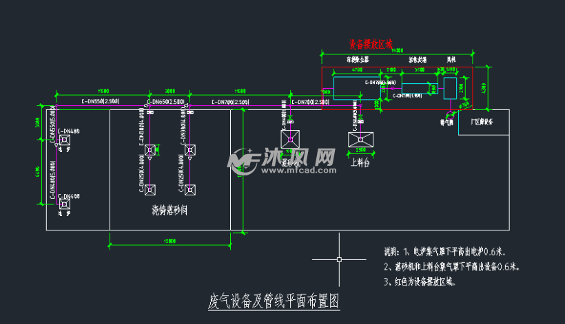 20000立方每小时铸造车间废气处理系统 - 环保图纸 - 沐风网