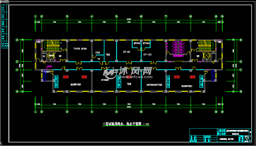 环境监测平台实验室工程给排水设计图 其他图纸 沐风网