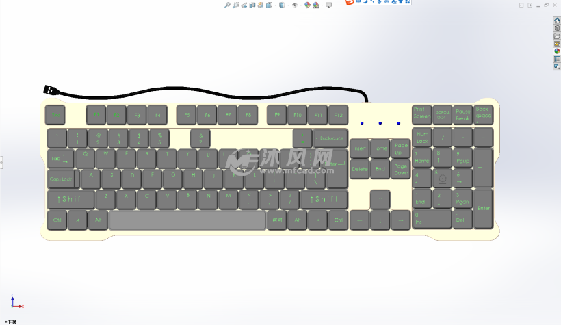 双飞燕机械键盘图纸下载_电脑周边图纸 - 沐风网