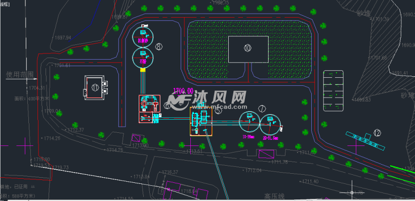 西部某建材公司砂石骨料方案规划布置图