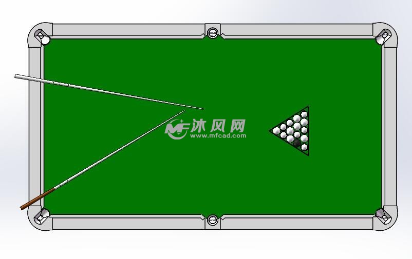 台球桌俯视图