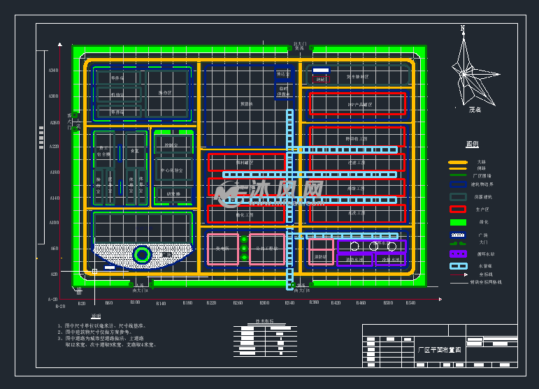 化工生产厂区布置图