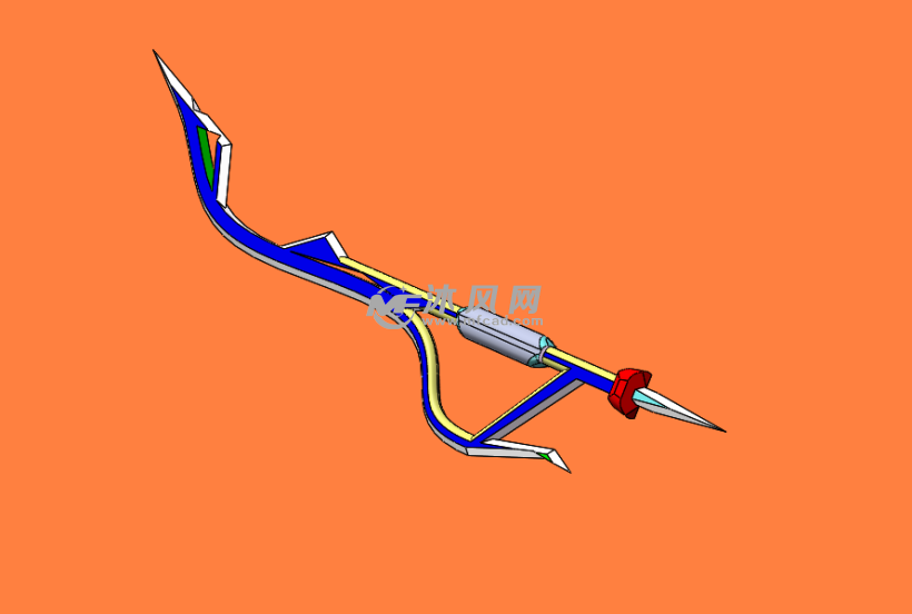 冷兵器三维设计模型侧视图