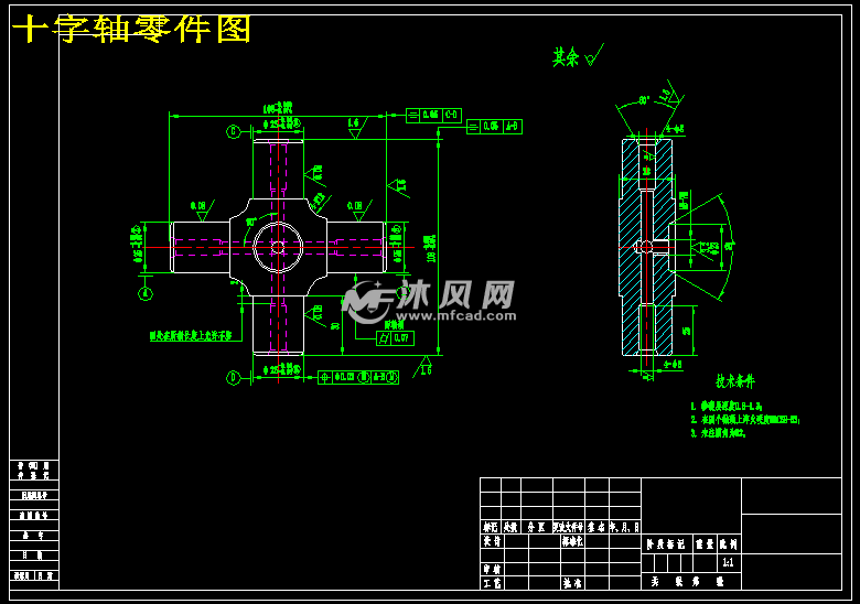 十字轴工艺及车φ23凹槽夹具设计