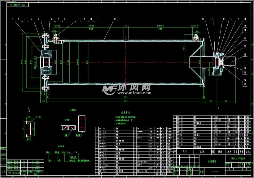 125125t起升卷筒装配图纸