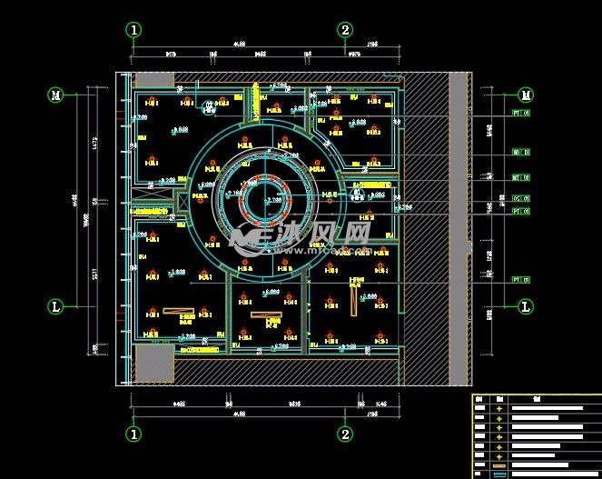 辦公空間cad圖 - cad建築圖紙 - 沐風網