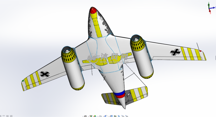 me-262hgⅡ战斗机(幽冥星空涂装) - 航空航天图纸 - 沐风网