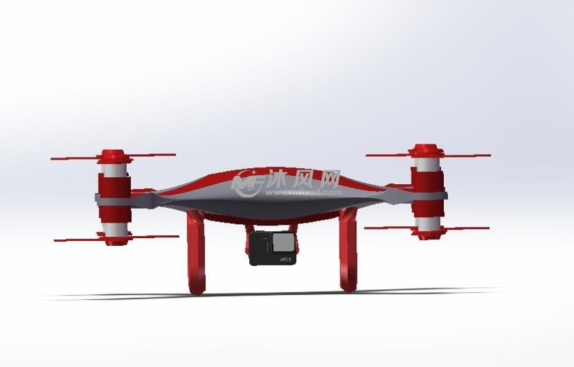 航拍无人机3d模型设计