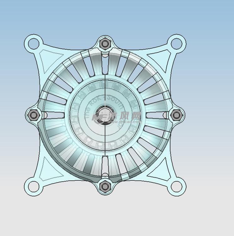 启动马达电机俯视图