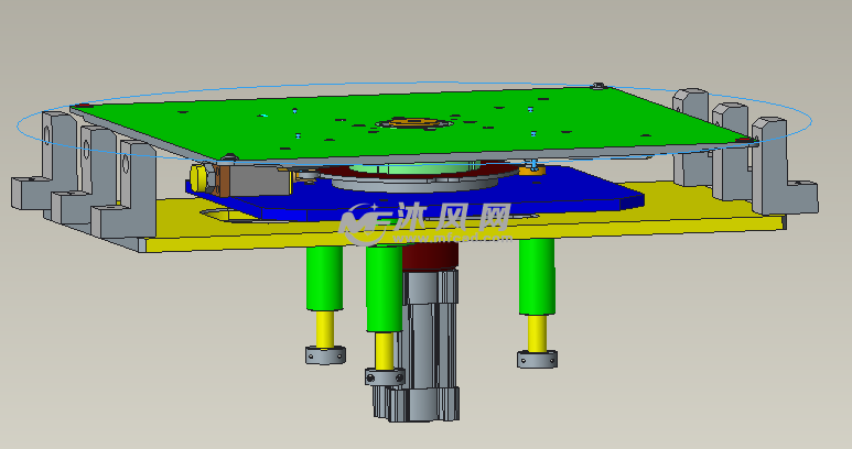 顶升旋转机构3d设计
