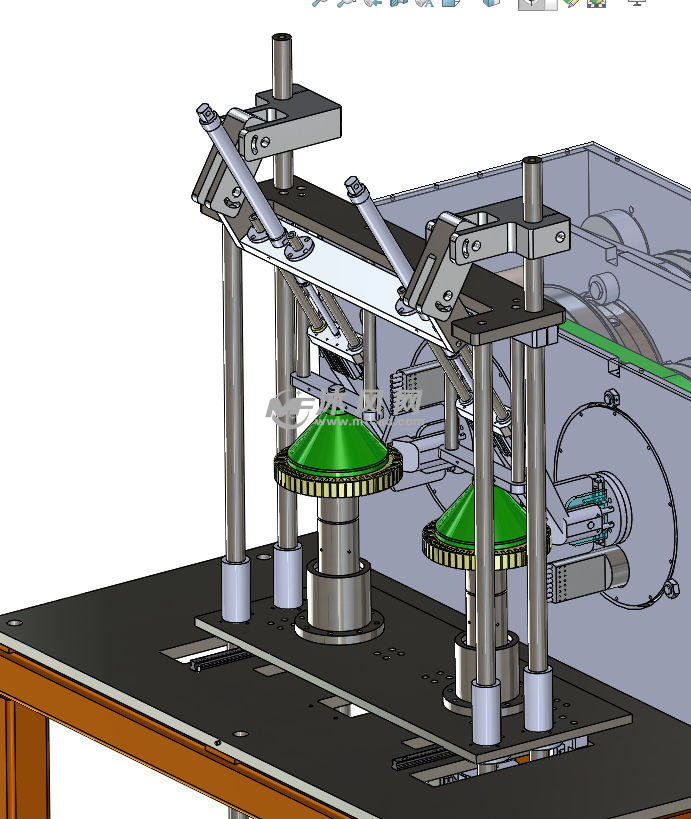 尾椎绕线轴1机构肉试图绕线轴1机构焊接支架带特征整体视图雇佣ta
