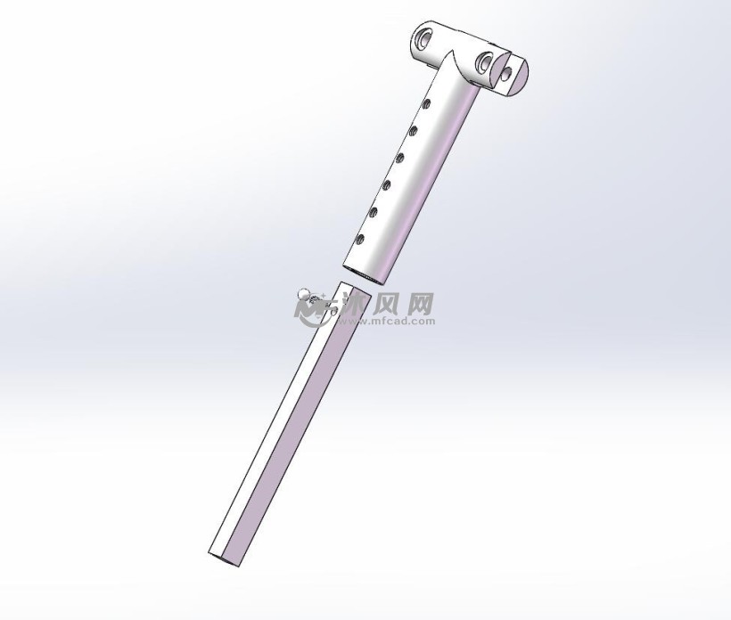 基于丝杆微调式可伸缩套筒扳手杆 - 零部件模型图纸 - 沐风网