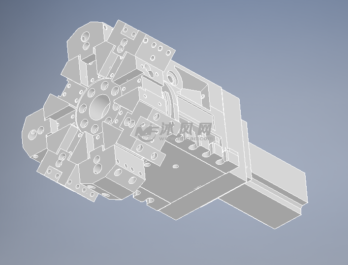 数控车床用刀塔 - 机床附件图纸 - 沐风网