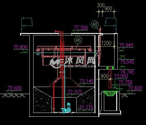 細格柵及高精度水力沉砂池工藝圖