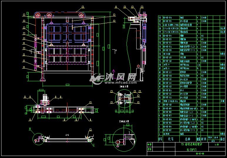 热处理炉 炉门图