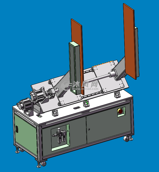 大型夹爪翻转机构主视图