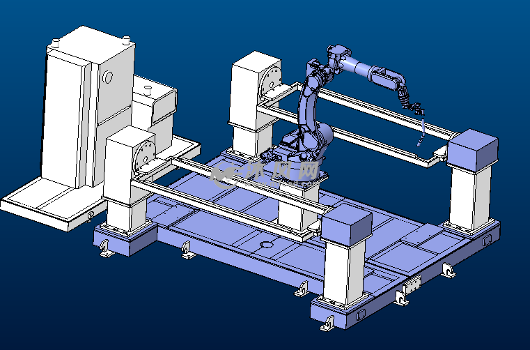 机器人焊接工作站三维设计 
