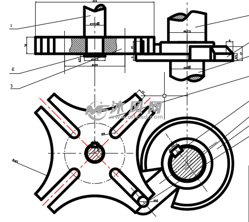 六槽槽轮机构简图图片