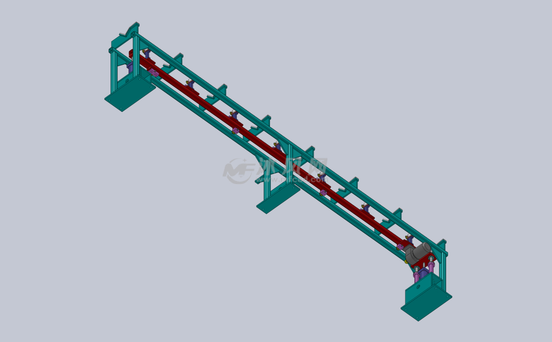 金属管棒材送料机构 - 输送和提升设备图纸 - 沐风网