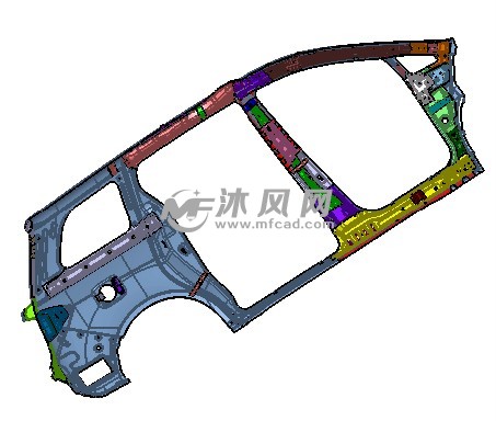侧围总成滑门结构正向
