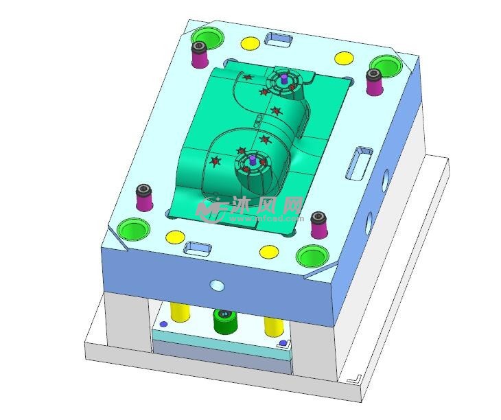 箱包塑胶件前模行位模具